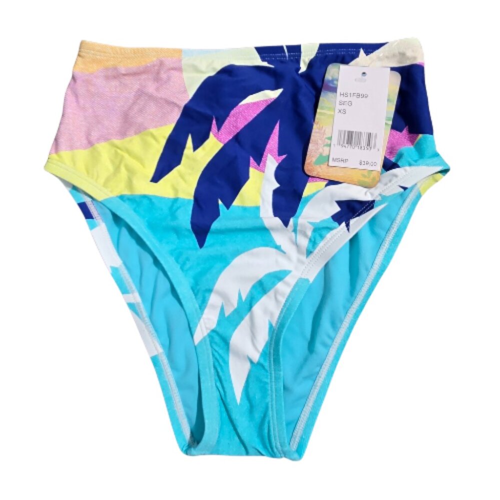 NWT | Hobie High-Waist Swimsuit Bottoms | Tropical Palm Tree | Size XS